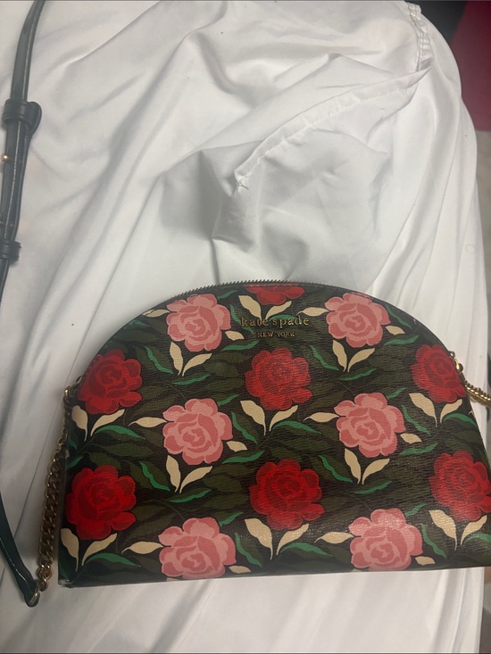 kate spade Handbags - kate spade Rose Print Dome Crossbody - Pink & Red